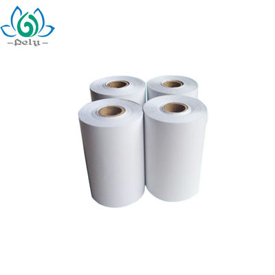 Θερμικές τυπωμένες ετικέτες 58mm*65m 80gsm Linerless, εξατομικευμένες ετικέτες αυτοκόλλητων ετικεττών