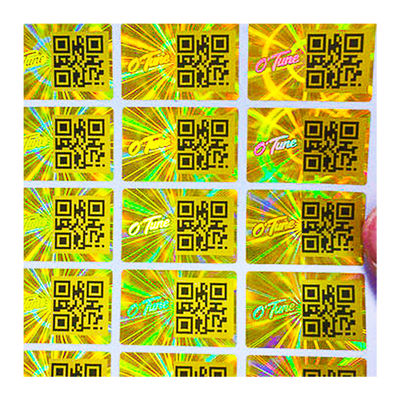 Βινυλίου QR κώδικα ολογραμμάτων ετικέτες ασφάλειας πλαστογραφήσεων εμφανείς