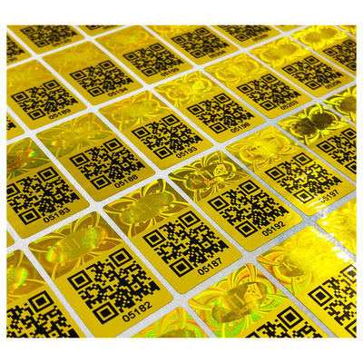 Βινυλίου QR κώδικα ολογραμμάτων ετικέτες ασφάλειας πλαστογραφήσεων εμφανείς
