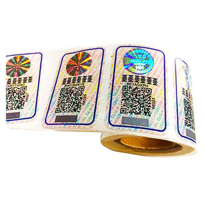 Βινυλίου QR κώδικα ολογραμμάτων ετικέτες ασφάλειας πλαστογραφήσεων εμφανείς